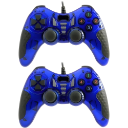 Game Pad Wired USB Double Point PT-600D BLUE